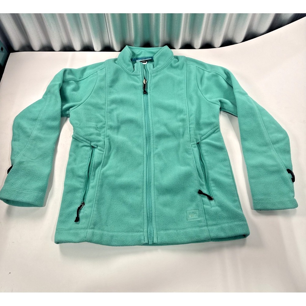 REI Teal Girls Zipper Sweater Size M (10-12) Green Kids Fleece